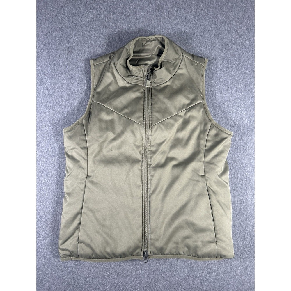 Nike Standard Fit Sherpa Lined Full Zip Vest Olive Green Size M